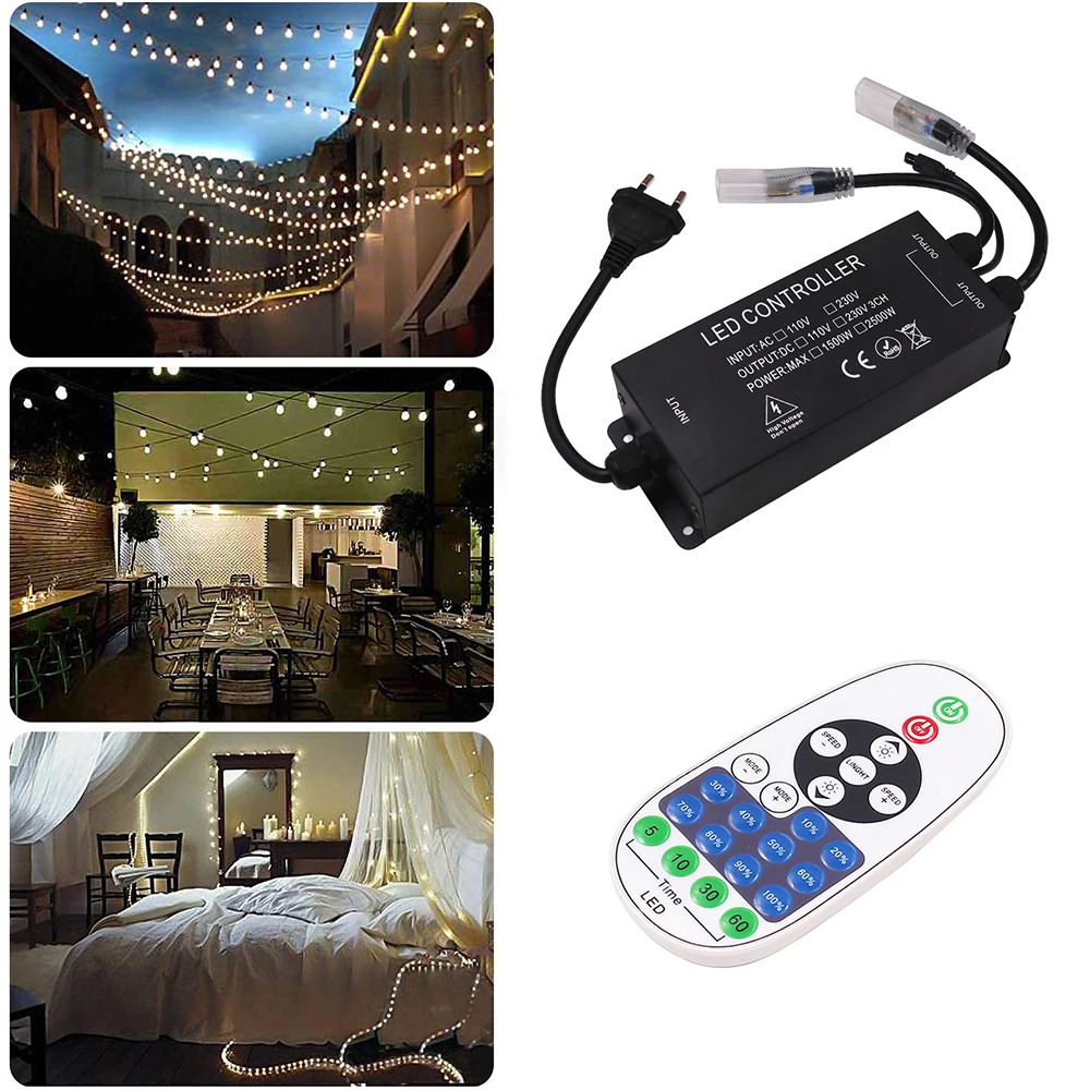 US110V ЕС AU UK 220V led диммер с 23key RF пульт дистанционного управления 1500 Вт 2500 для 5050 2835 RGB