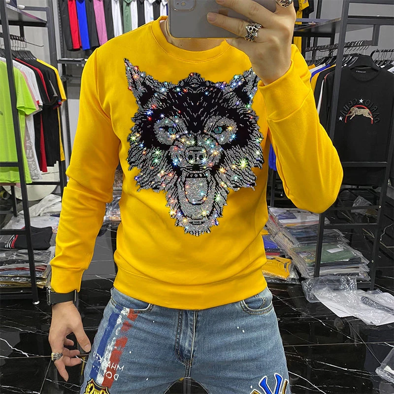 Мужская толстовка с капюшоном оверсайз бриллиантами изысканная для бега фитнеса