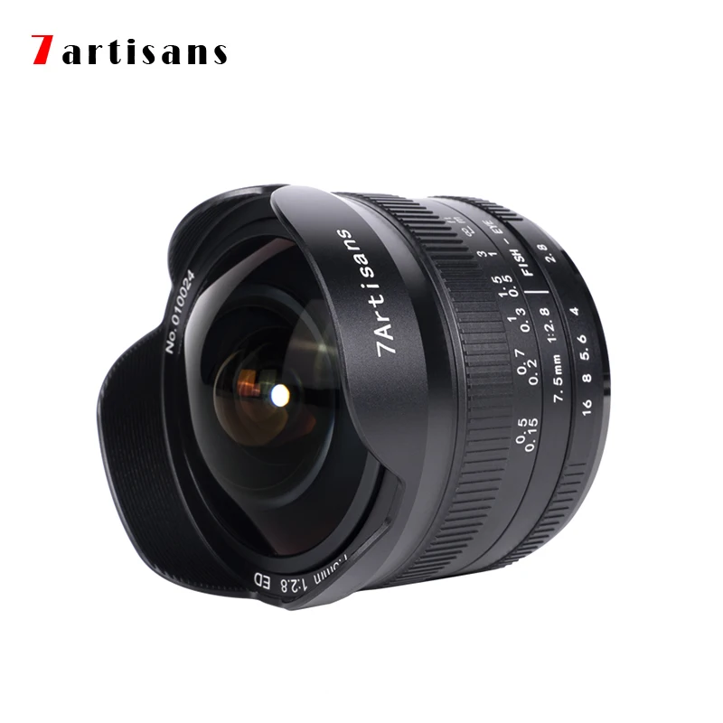 Ультраширокоугольный объектив 7 Artisans 5 мм F2.8 II рыбий глаз для камер Sony E mount A7 A7II fuji