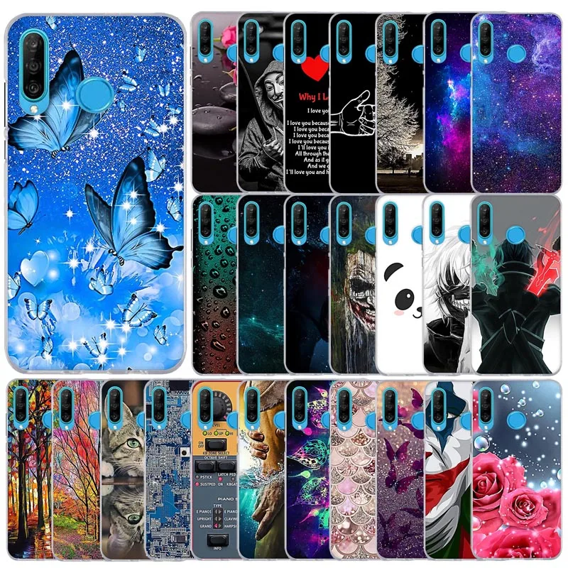 Чехол для Huawei P30 Lite силиконовая задняя крышка чехол телефона мягкие сенсорные