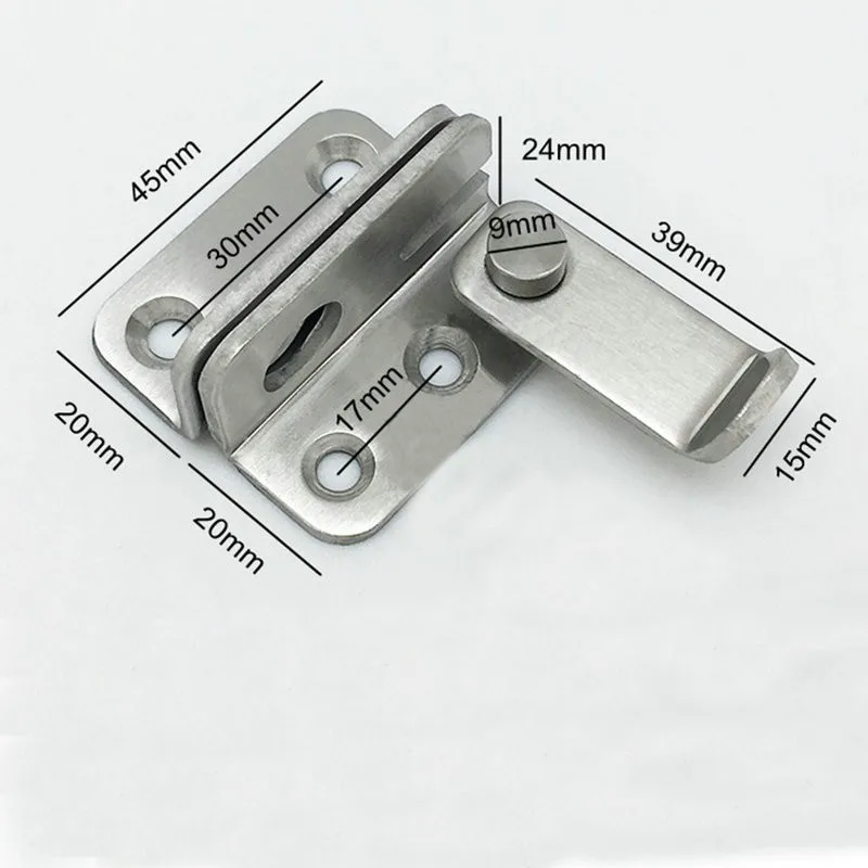 2.8MM Thickening Bolt Lock Hardware Stainless Steel Home Gate Guard Safety Security Anti-theft Door | Обустройство дома