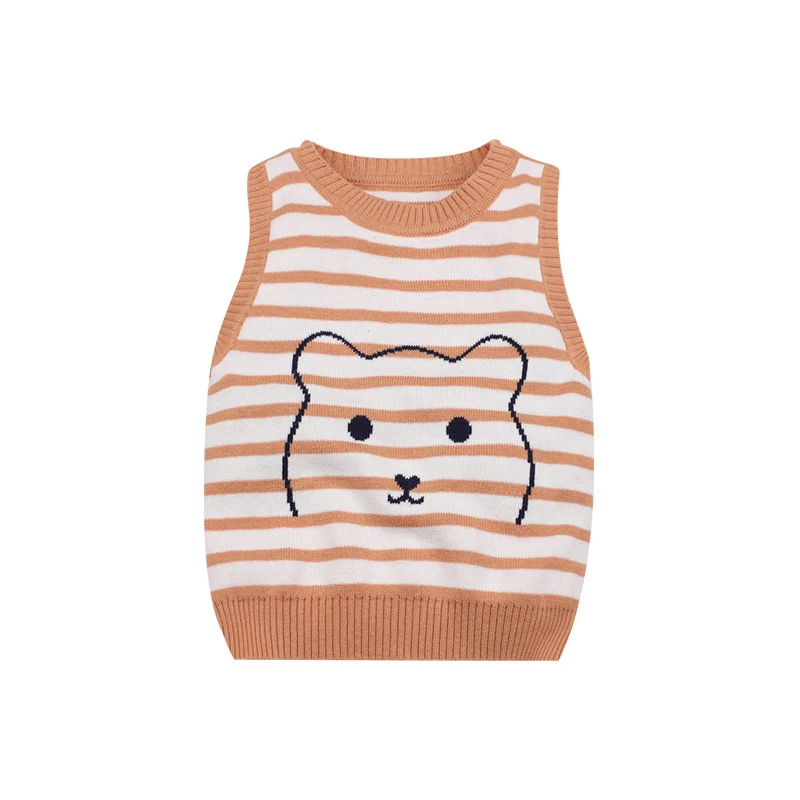 Милый жилет с рисунком для младенцев детский вязаный сезон весна-осень