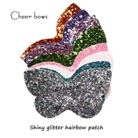 10pcslot glitter shiny patch hairbow butterfly model accessories diy handmade materials apparel sewing patch clothes bags decor