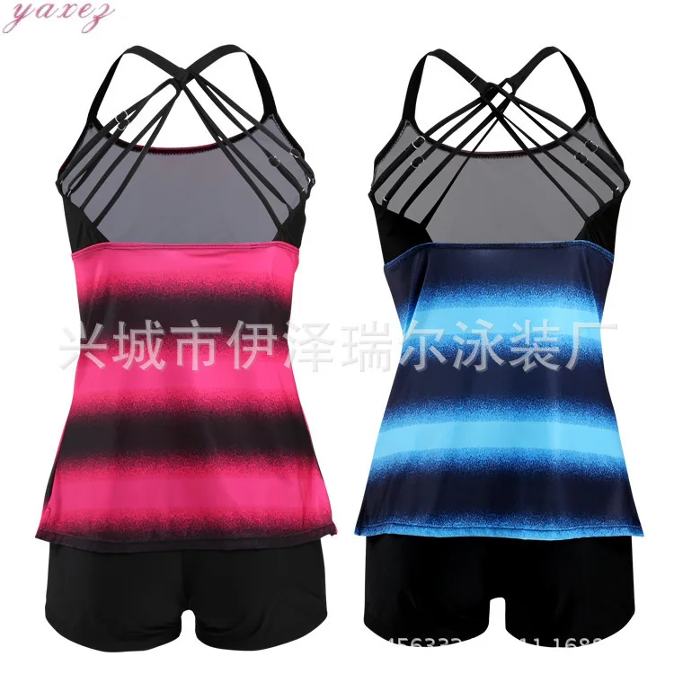 5XL традиционный купальник с постепенными изменениями и прямым углом женский