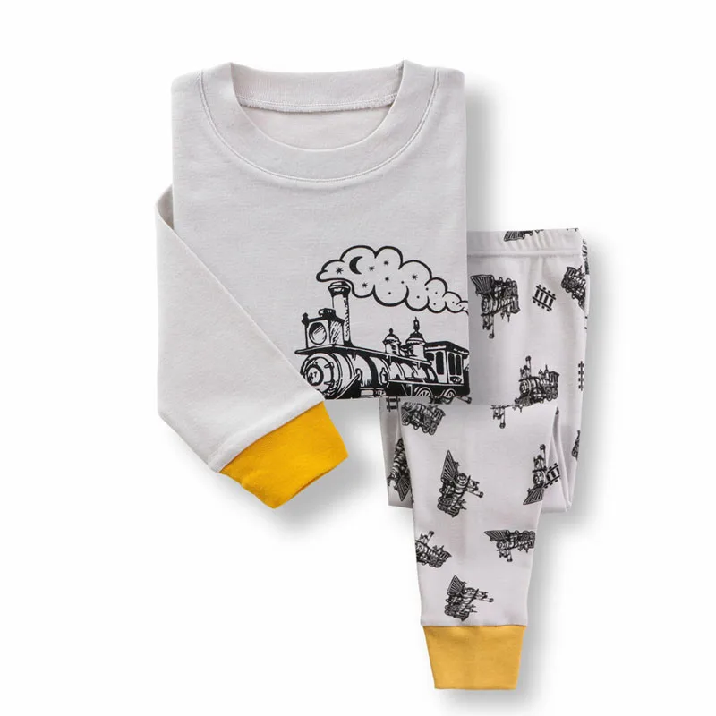 BINIDUCKLING/осень 2020 Детские пижамные комплекты для мальчиков детская одежда сна с