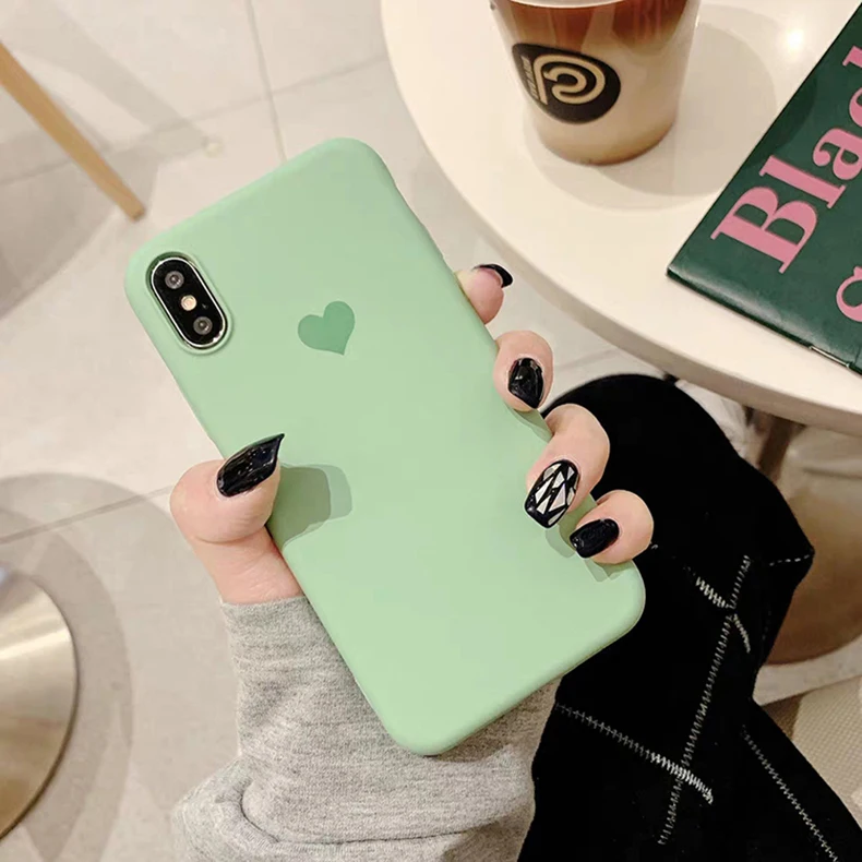 Для iphone 7 8X11 Pro Max чехол для iphone 6 S 6s XS чехол для Max XR для iphone 7 8 Plus чехол мягкий милый розовый чехол с сердцем для девочек