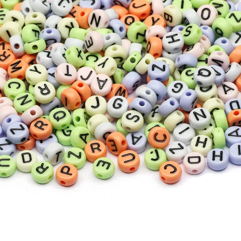 

Бусины акриловые разноцветные, 4 х 7 мм, для изготовления ювелирных изделий