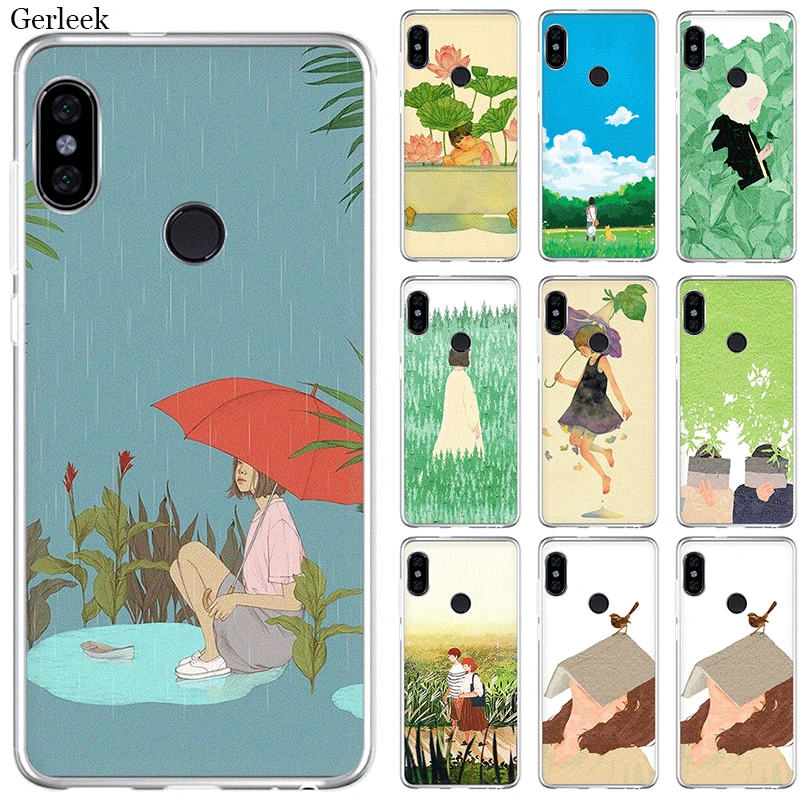 Mobile Phone Case For Xiaomi Mi 5 5S 6 Mix 2S 8 A1 A2 5X 6X Lite F1 9 9T MAX 3 A3 Pro CC9 CC9E Cover Llustration Colorfuly | Мобильные