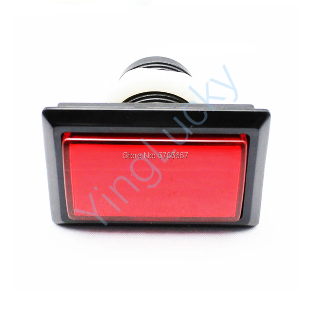 Светодиодная аркадная Кнопка 50*33 мм прямоугольная с подсветкой 5 цветов на выбор