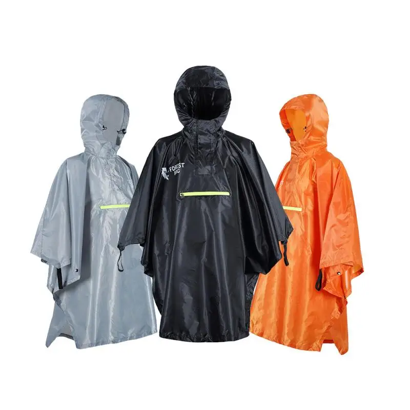 

taff raincoat outdoor camping hiking cycling poncho with light strip Men Raincoat Women Awning From The Rain Motorcycle Poncho