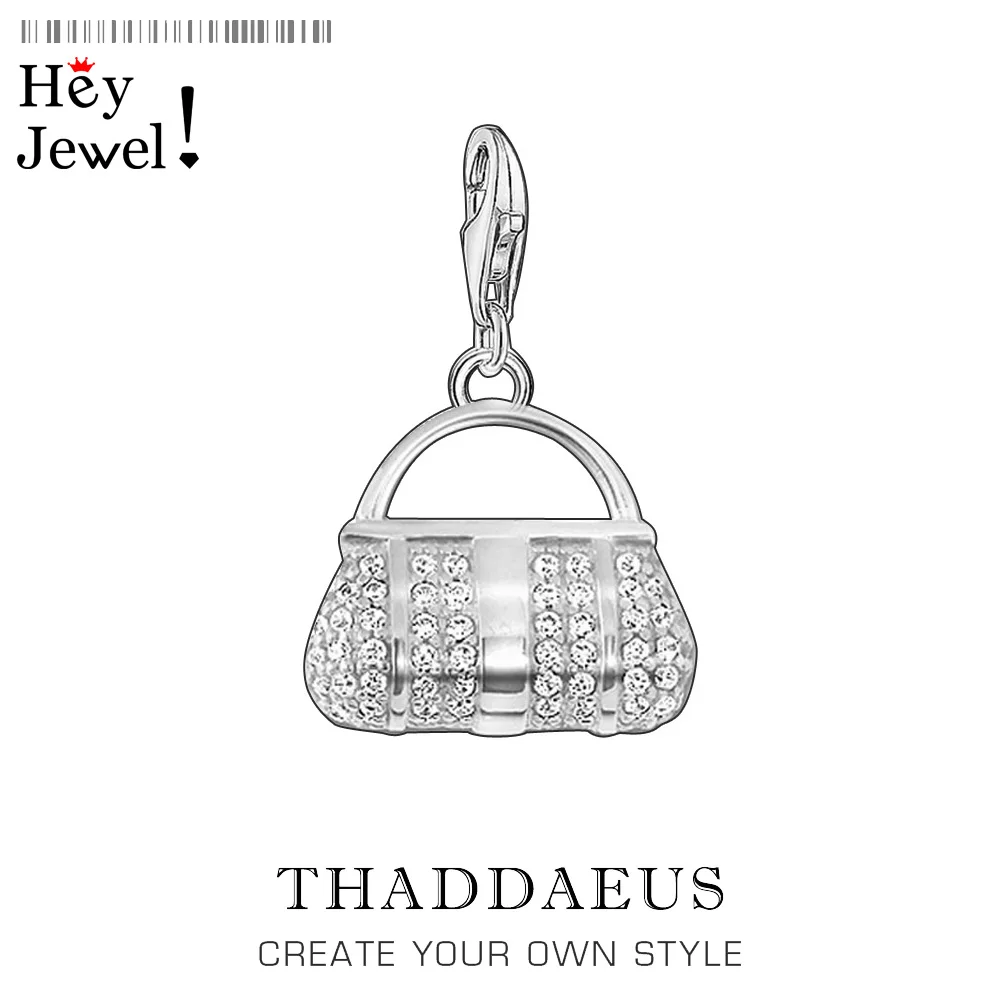 Женский кулон из серебра 925 пробы с белым кубическим цирконием на весну подарок