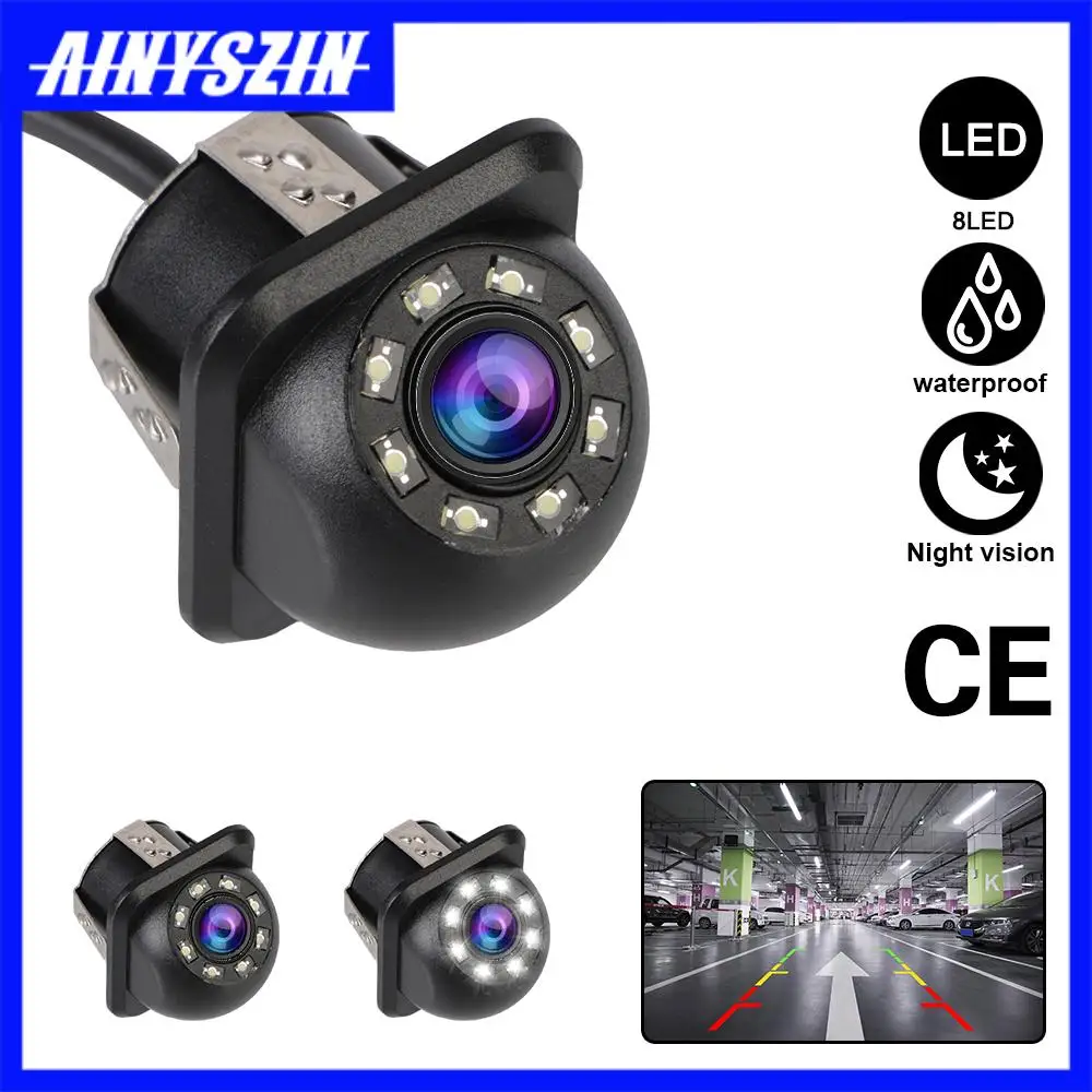 

Car Rear View Camera Parking Monitoring 8 LED 170° Wide Angle Infrared Night Vision Backup Auto Reversing Assistance
