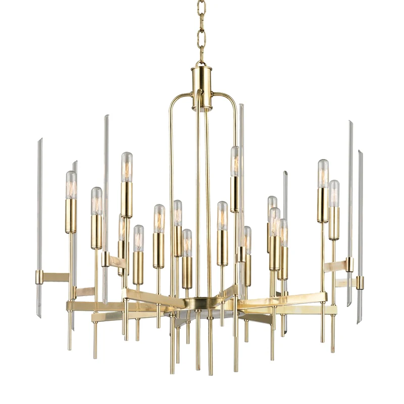 

New Living room led chandelier lighting Nordic modern luxury interior decoration lamps simple villa dining room glass chandelier
