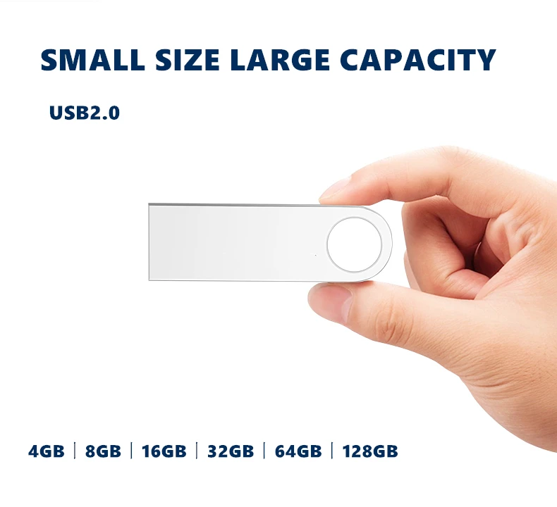 Высококачественный USB флеш-накопитель, металлический флеш-накопитель, 128 ГБ, 64 ГБ, 32 ГБ, 16 ГБ, 8 ГБ, мини-накопитель, флеш-диск USB 2,0, USB карта памяти
