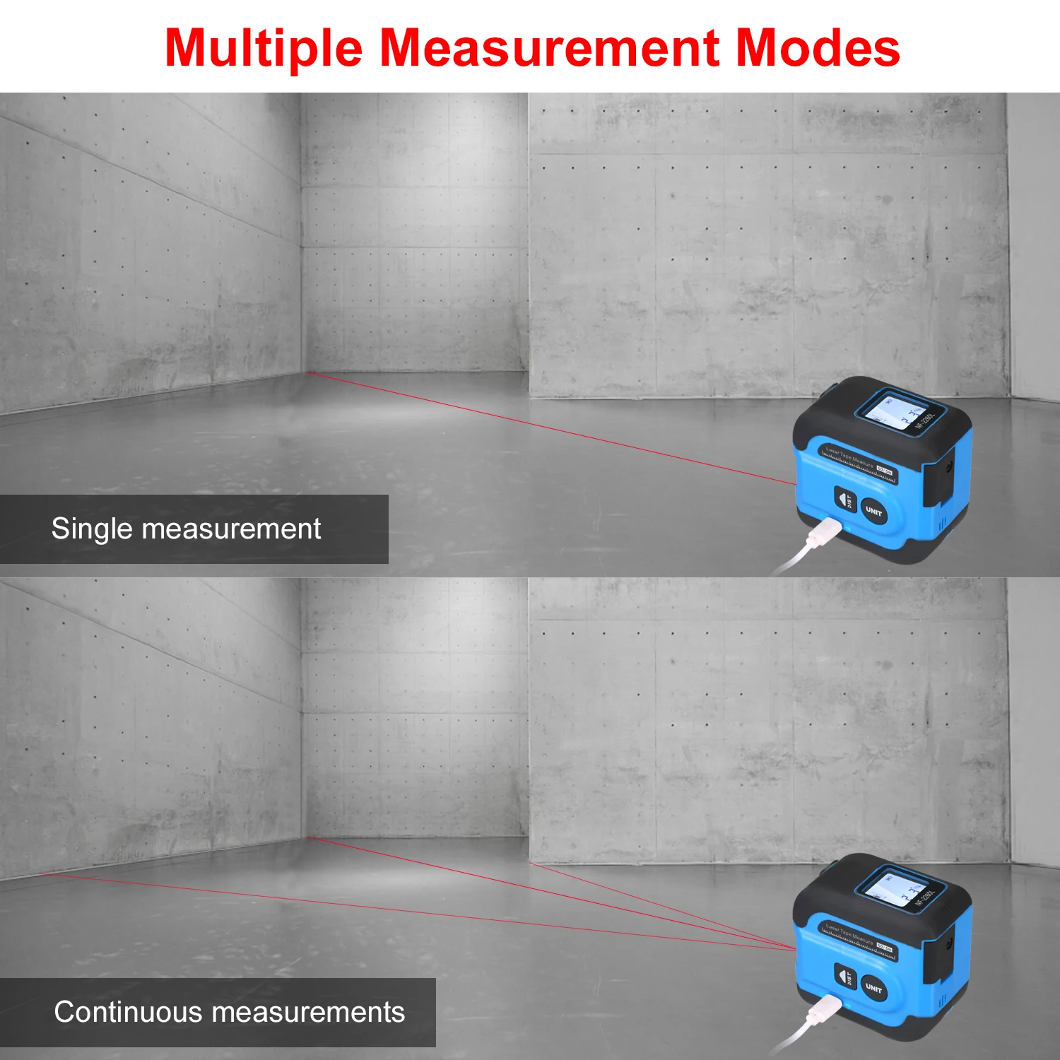 Цифровая измерительная лента 2 в 1 лазерный измеритель расстояния 13 футов