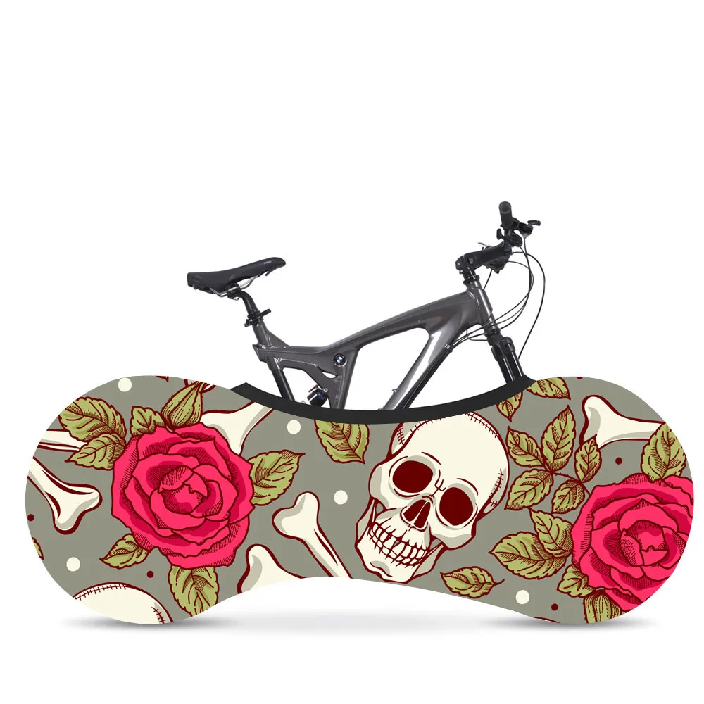 

Bicycle dust cover wheel cover mountain bike jersey dust cover cover elastic dust cover skull series 26-28 inch 160*55cm
