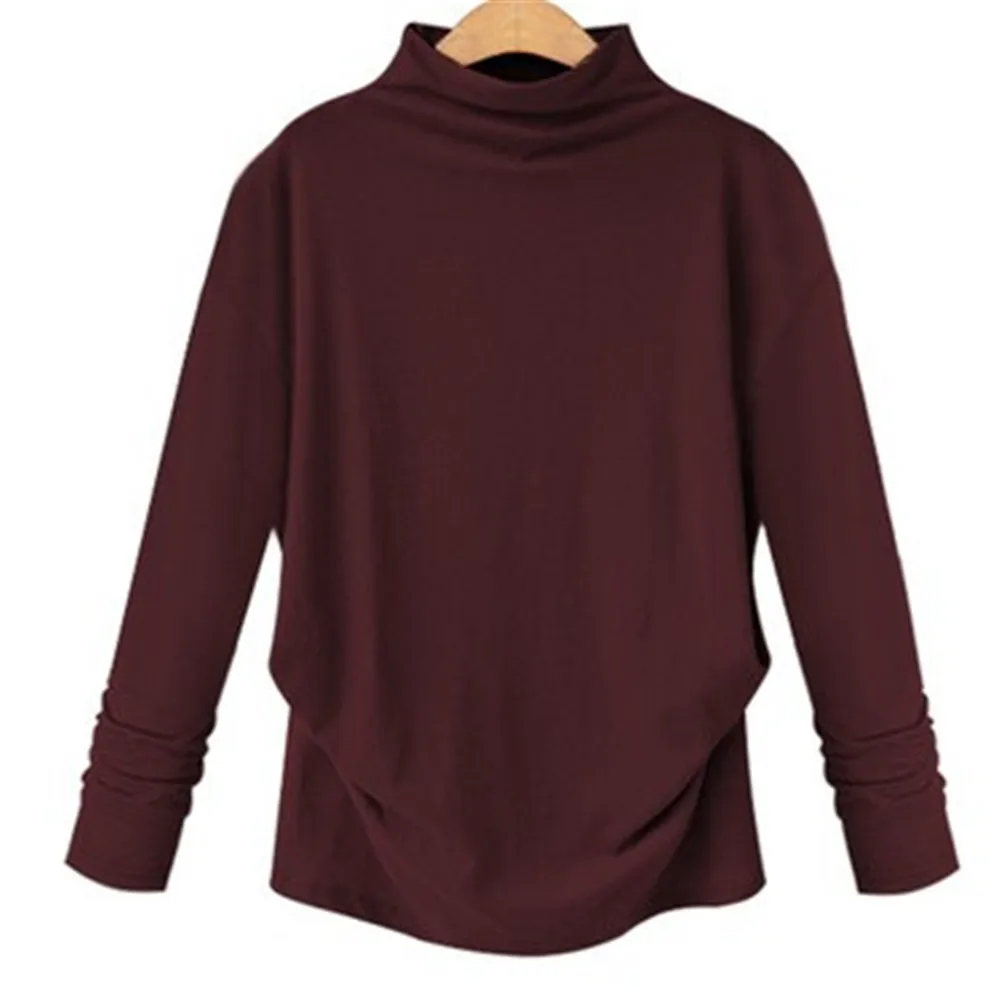 Пуловер футболки в Корейском стиле Женская одежда Сезон осень С длинными