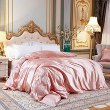 1pc Solid Color Duvet Cover High-End Ice Silk Satin Single Double Queen King Size Quilt Cover Soft Qualified Comfortable