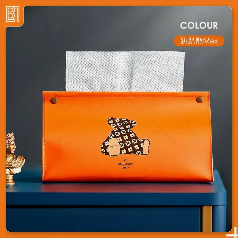 

Оранжевый H-образный простой утолщенный тканевый ящик из закаленной искусственной кожи креативная коробка для спальни гостиной дома насос...