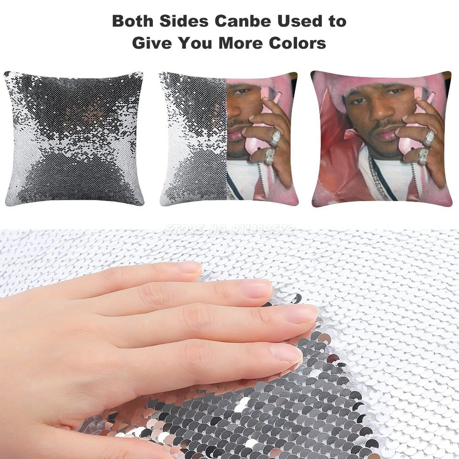 Cam'ron розовая наволочка с блестками для дивана 40x40 см русалка Camron модная