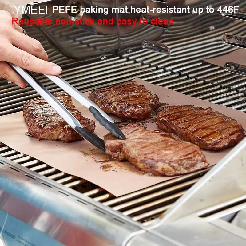 YOMEEI 3 шт. Золотой многоразовый коврик для барбекю фотоковрик термостойкий
