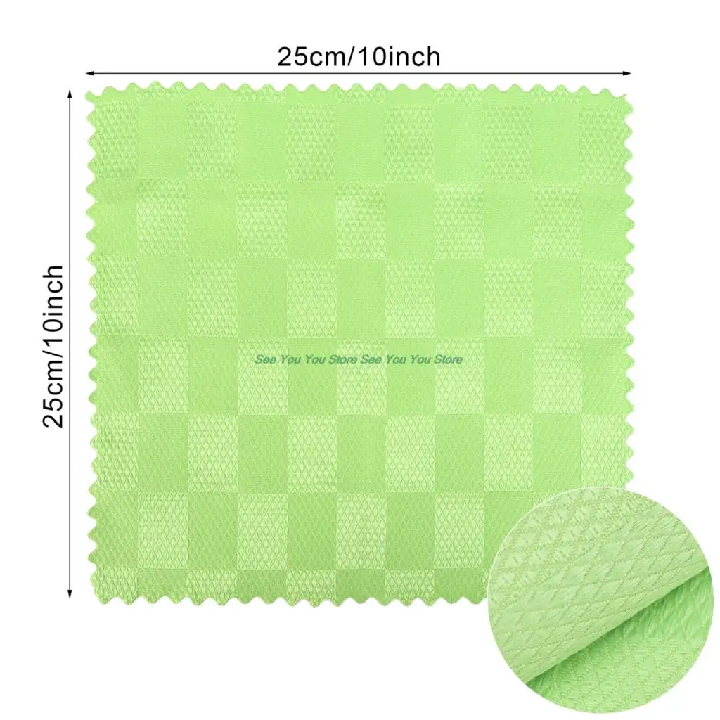

10PcsNanoscale Cleaning Reusable Cloths Fish Scale Microfibre Clothfor Cleaning