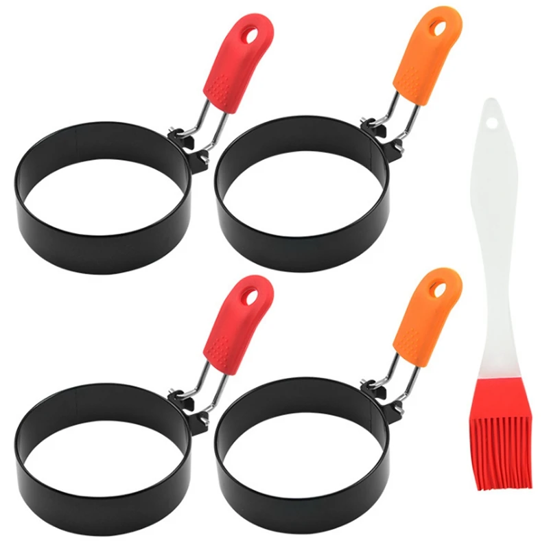 

4 шт., металлические круглые омлетные кольца для яиц