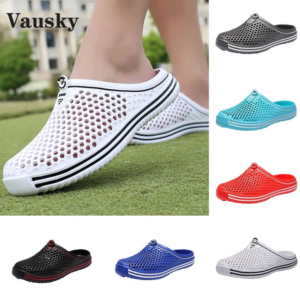 Сандалии сетчатые для мужчин и женщин дышащие Нескользящие тапочки с прорезями