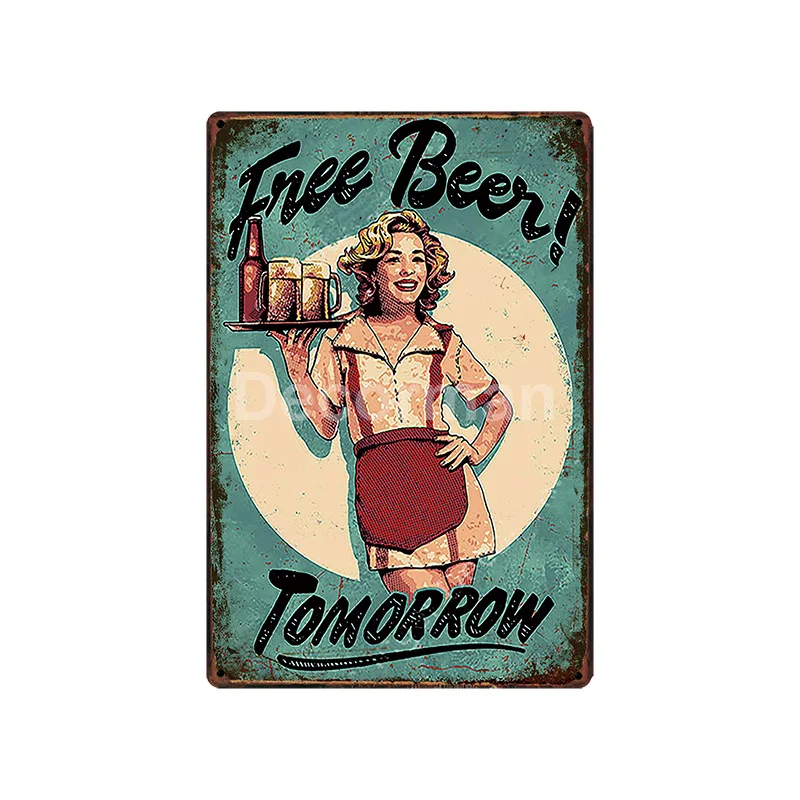 [DecorMan] мужская пещера GUY Free Beers World жестяная вывеска на заказ оптовая продажа