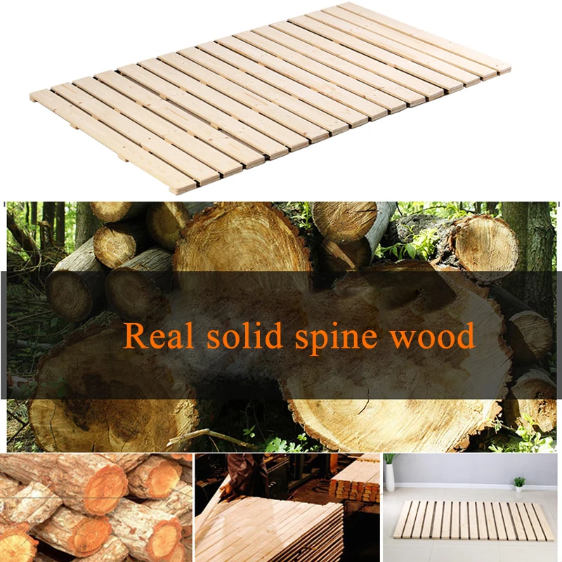 Складной реальные твердого деревянная кровать из сосны рамка Поддержка жесткий