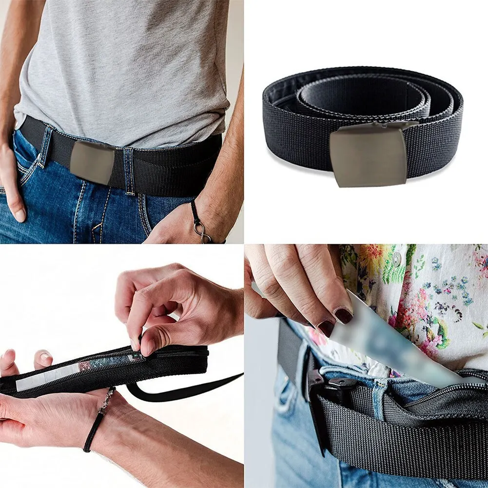 Тактический ремень 125 см дорожный поясной кошелек для скрытых денег монет