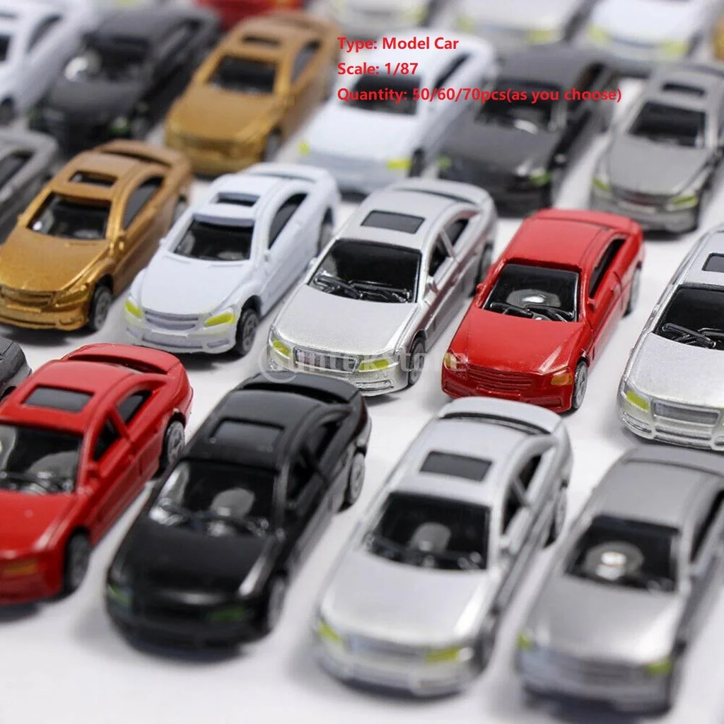 

1/87 HO Scale Model Cars, 1:87 Painted Model Cars, HO Scale Model Train Cars for