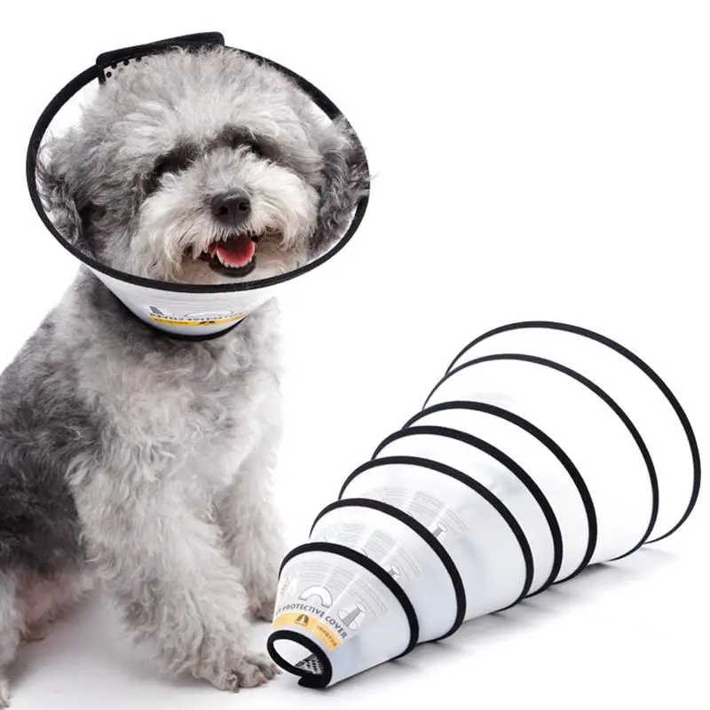 

Adjustable Cat Dog Anti Bite Protect Collar Cone Clear Kitten Puppy Anti Lick Surgery Wound Healing Protective Collar Supplies