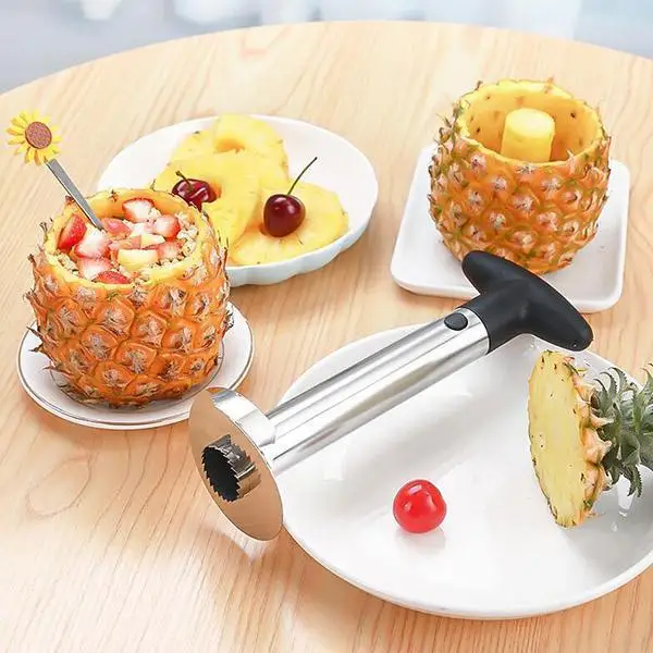 

Pineapple Peeler Pineapple Slicers Fruit Cutter Corer Slicer Stainless Steel Easy To Use Accessory Kitchen Tool Household Supply