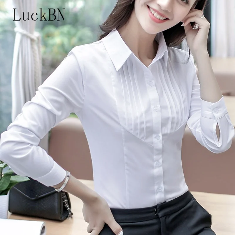 

Korean Women Shirts White Shirt Autumn 2021 Long Sleeve Shirts Tops Office Lady Basic Shirt Blouses Woman Blouse Camisa De Mujer
