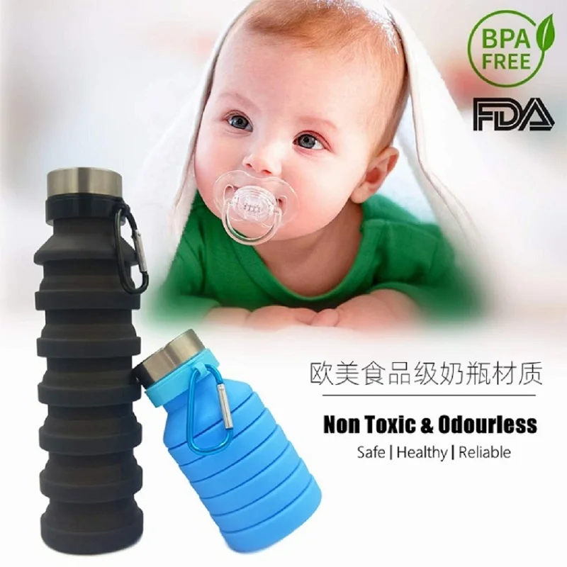 1 шт. Силиконовые Складные портативные дорожные уличные спортивные выдвижные