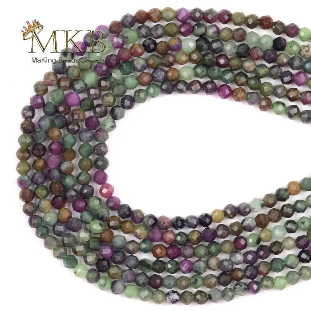 

Граненые зеленые рубиновые драгоценные камни, 2, 3, 4 мм, бусины из натурального камня для изготовления ювелирных изделий, маленькие, россыпью...