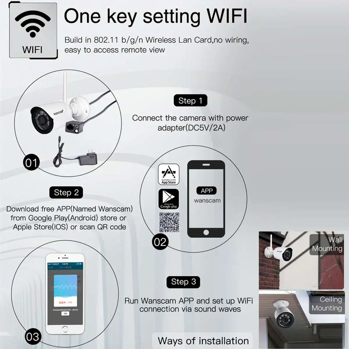 Домашняя солнечная энергетическая система K22 1080P Wi Fi IP Камера H.264 Беспроводной CCTV