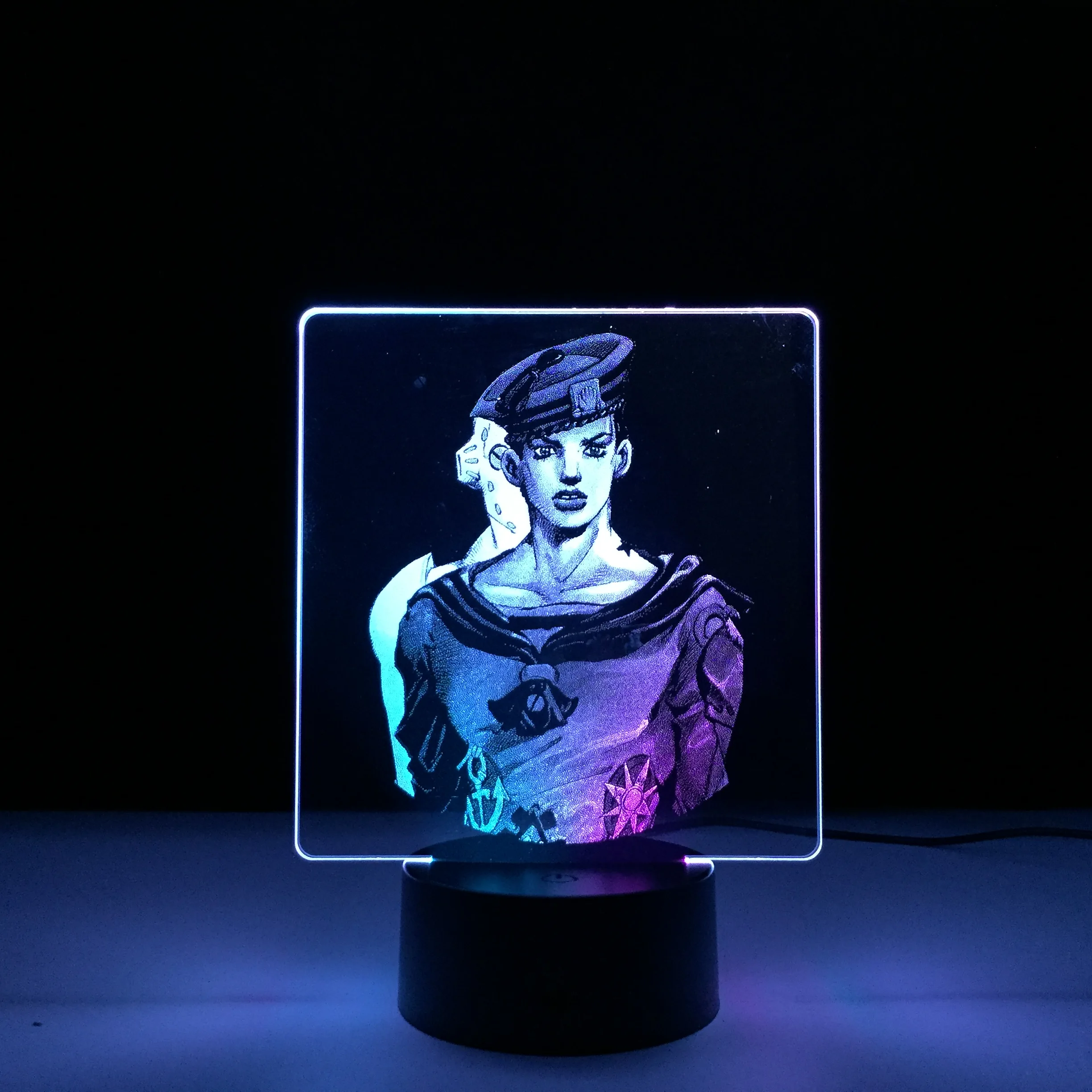 

Красочная двухцветная лампа JoJo's Surprise Adventure Higashikata Josuke для детской спальни, Декор, подарок на день рождения, Двухцветный 3d светодиодный свети...