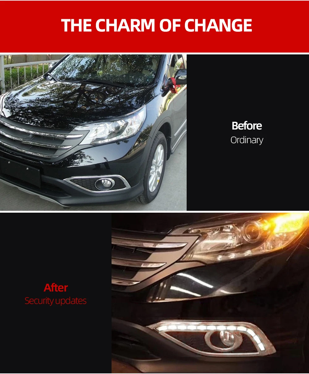 CSCSNL 1 пара DRL Вождения освещают светильник LED DRL с поворотник для Хонда сrv CR-V 2012 2013 противотуманная фара реле Дневной светильник