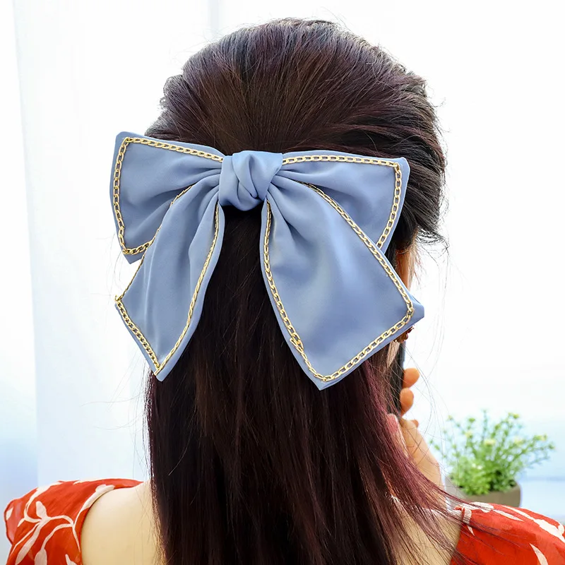 

1 предмет; Новинка; Модная шпилька для волос Твердые Цвет ткани негабаритных заколка для волос с бантом для женщин и девушек, заменитель мужч...