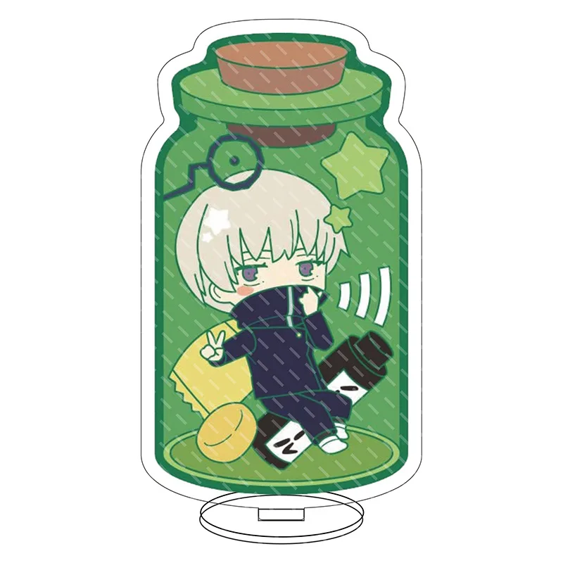 

Anime Jujutsu Kaisen Cute Bottle Gojo Satoru Fushiguro Megumi Acrylic Figure BL Stand Model Plate Cartoon Desk Decor Cospla