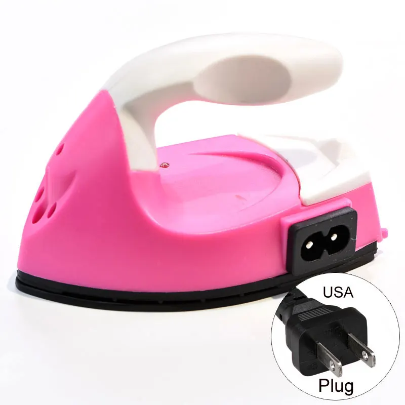 USA-Standard Быстро нагревается! Дорожный электрический утюг, ручной мини-Утюг, детский электрический утюг, аппликатор для исправления патчей, камни для одежды B3780 - Цвет: USA-Standard