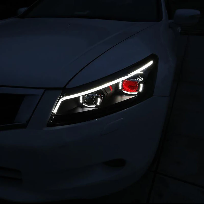 Фары для Honda Accord 2008 2012 фары сборки передние светодиодный фонарь модифицированный