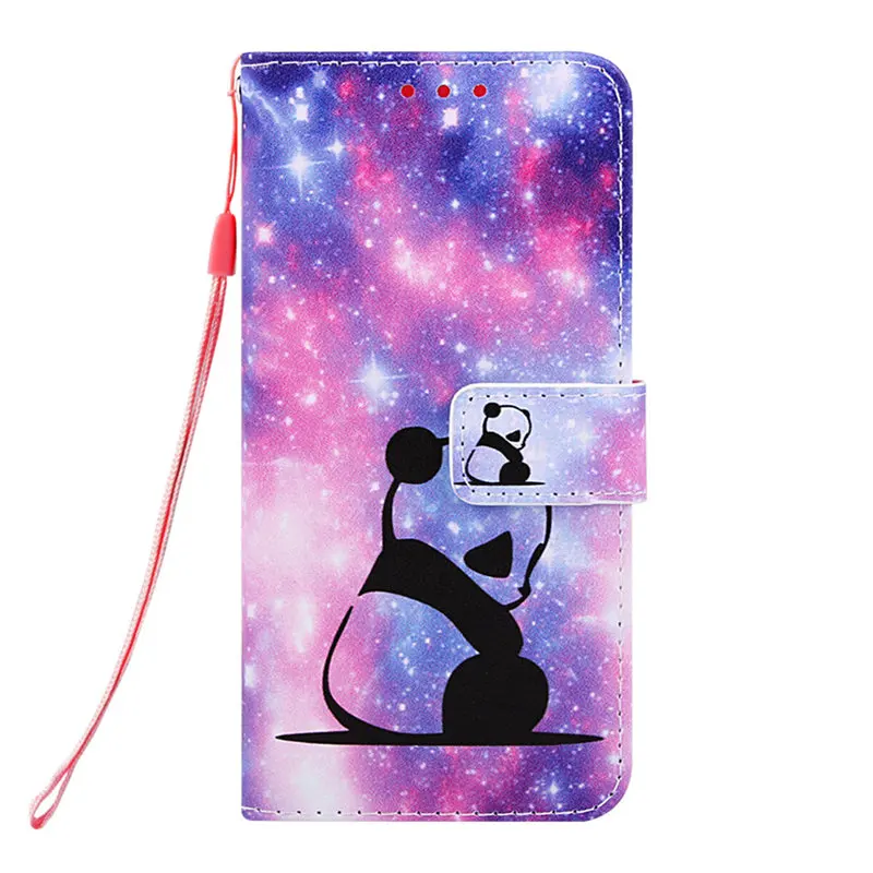 Panda Baby Для Fundas samsung Galaxy M10 M20 M30 S8 J6 плюс A10 A10E A20E A20 A30 A40 A50 A70 чехол с откидной крышкой с отделением для карт с милый тонкий кожаный чехол-книжка чехол DP03D - Цвет: Panda Baby