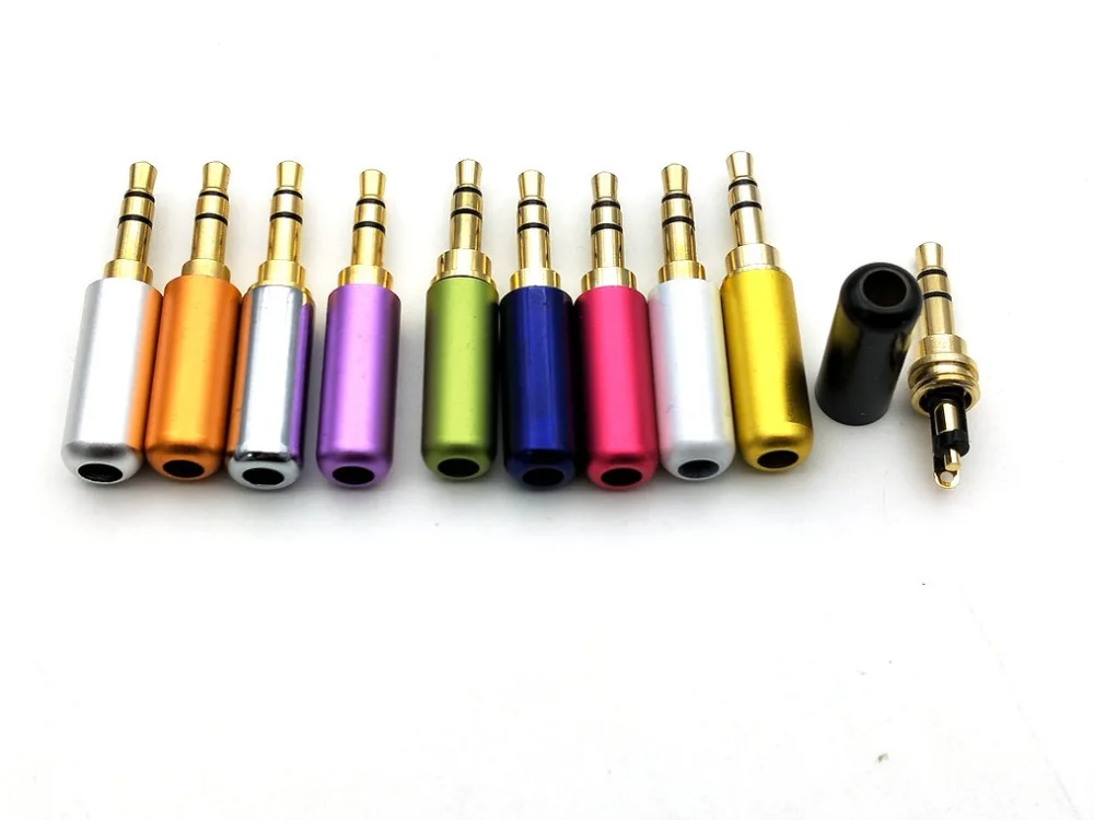 100 шт. в алюминиевом корпусе 3 5 мм стерео разъем аудио для DIY стереогарнитуры