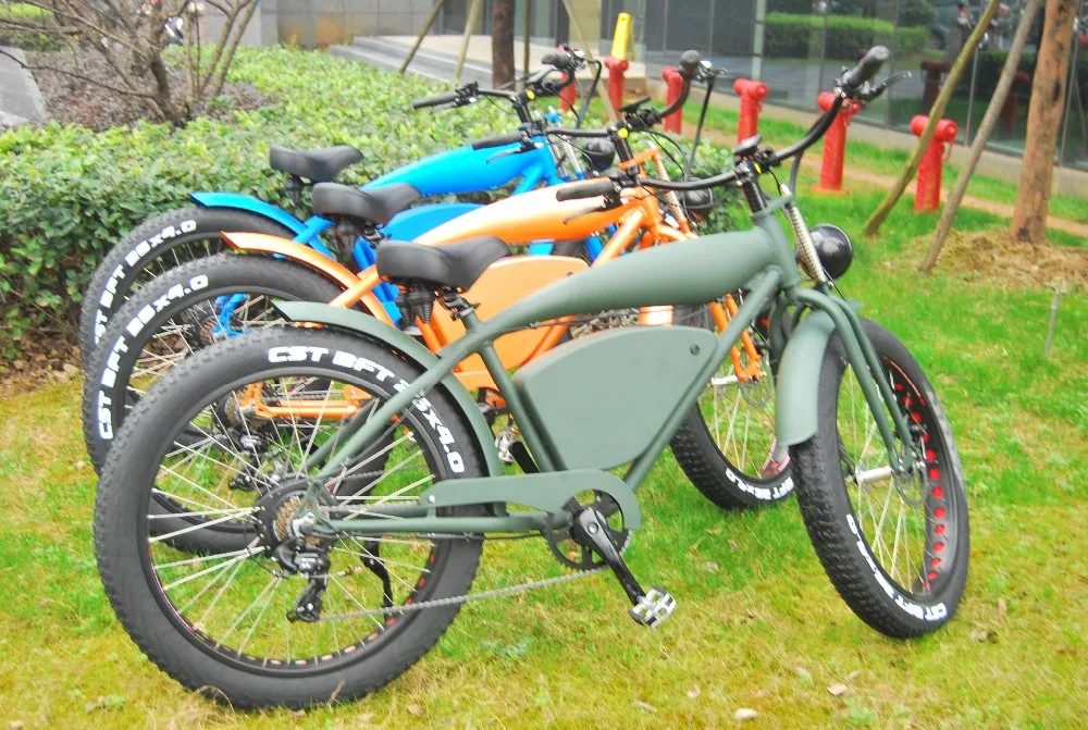 500W Strong Power Fat Tire Powerful Electric Bicycles Mountain Scooters Adults Motorized Bike Chopper Bicycle Ebike Fatbike | Спорт и