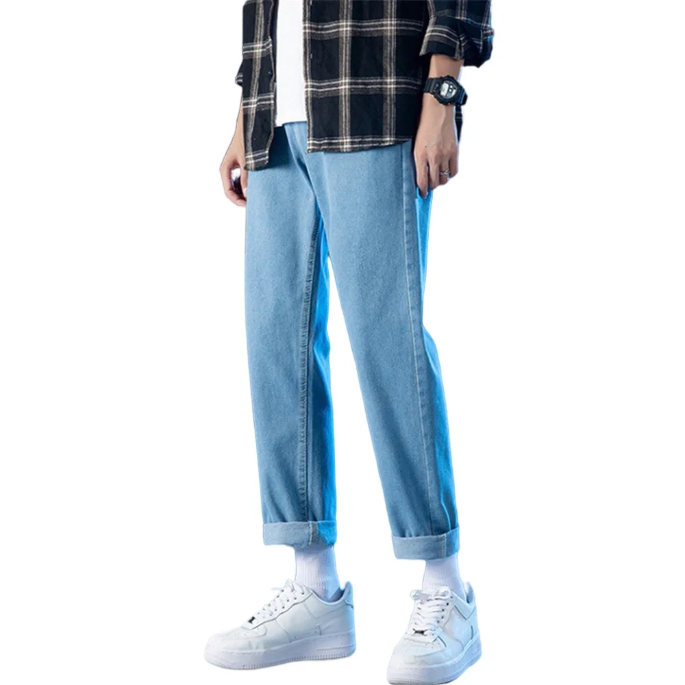 Straight Pants Men's Fashion Solid Color Casual Pants Men Streetwear Loose Japanese Trousers Mens