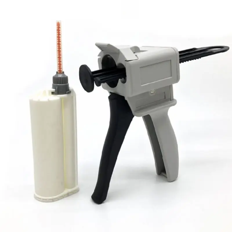 

50ml 10:1 Manual Two Component AB Glue Applicator Adhesive Squeeze Dispenser Dropshipping