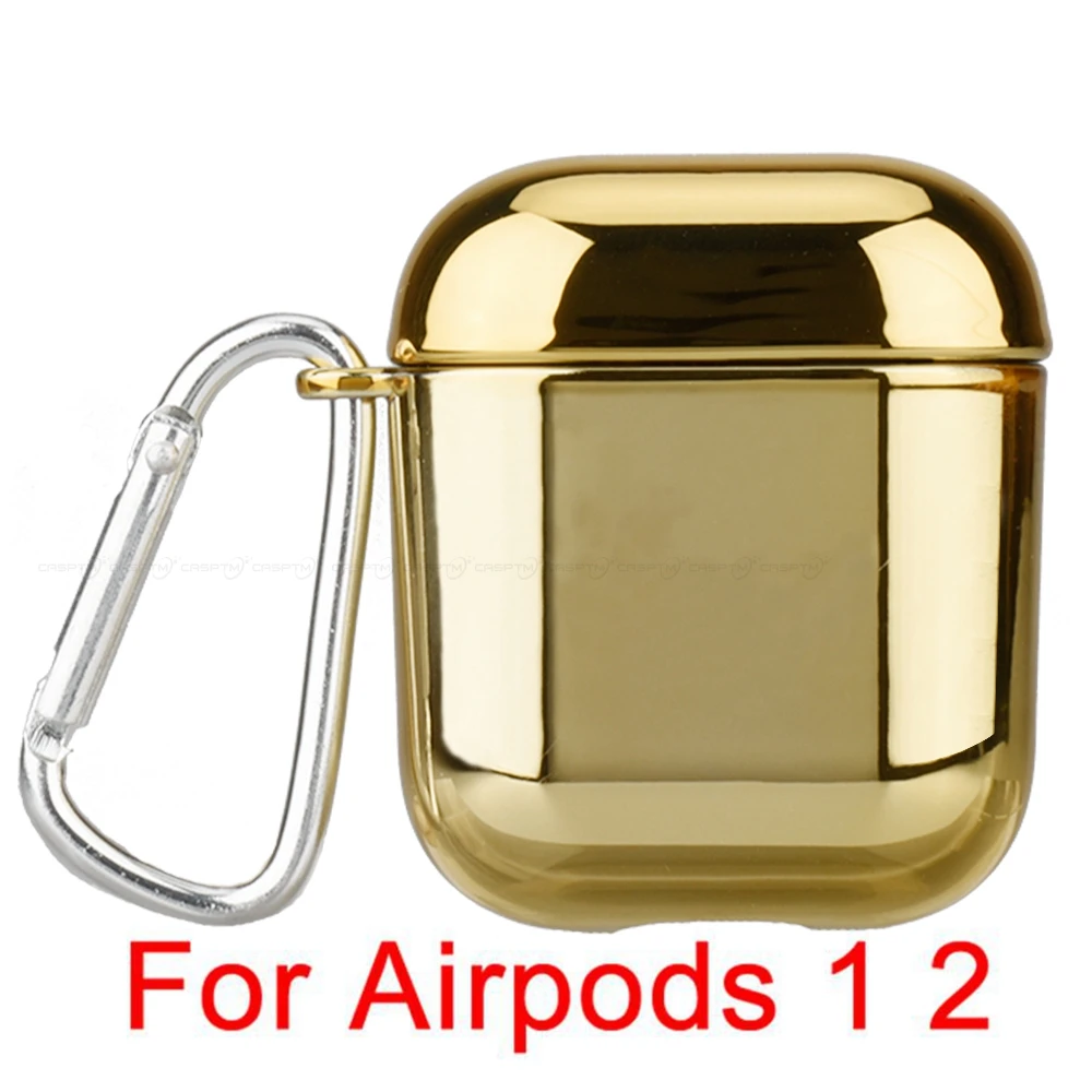 Золотой с гальваническим покрытием Жесткий ПК для AirPods 1 2 3 чехол Крышка Беспроводные Наушники Аксессуары для Airpods Pro цветной чехол для наушников - Цвет: 01